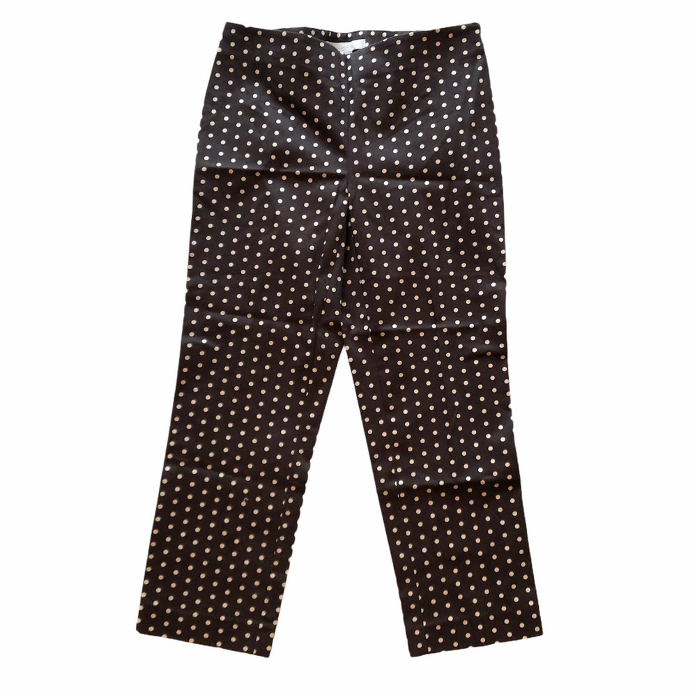 Chico's Flat Front Dot Crop Pants